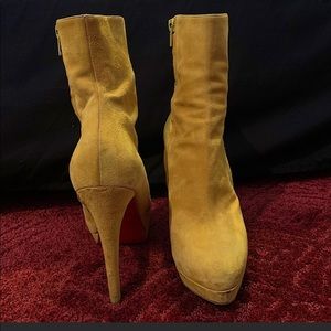 Christian Louboutin Suede Alti Booty Boot, 37.5